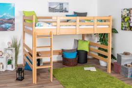 Letto a soppalco per adulti "Easy Premium Line" K23/n, legno massiccio di faggio, laccato naturale, divisibile - base materasso: 120 x 190 cm