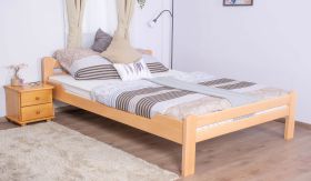 Letto matrimoniale extra lungo 160 x 220 cm | Faggio massello naturale | Design moderno e robusto