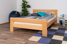 Letto per ragazzi "Easy Premium Line" K6 in lunghezza extra, 140 x 220 cm in legno massiccio di faggio naturale