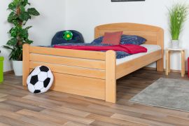 Letto matrimoniale francese Easy Premium Line K7 | Faggio massello naturale | 140 x 200 cm | Design moderno e stabile