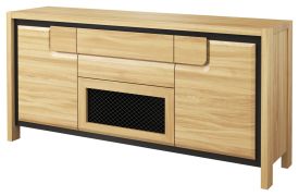 Madia Skradin 07 | Rovere e Nero | Parzialmente Massello | 85 x 180 x 43 cm | Design Moderno