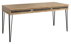 Scrivania Buzet 18 | Rovere e nero | Parzialmente massello | 79 x 174 x 75 cm | Design moderno e funzionale