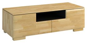 Mobile porta TV Lipik 11 | Rovere e nero | Parzialmente massello | 38 x 122 x 50 cm | Design moderno