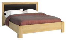 Letto singolo Lipik 53 | Rovere e nero | Parzialmente massello | 90 x 200 cm