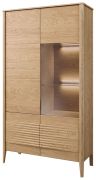 Vetrina con anta a destra Gorica 02 | Rovere oro | LED integrato | Vetro Antisol bronzo | 201 x 111 x 45 cm