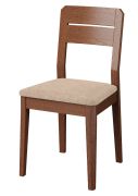 Sedia comoda in rovere massiccio Gorica 26, in rovere rustico, con imbottitura in beige, 89 x 46 x 45 cm, molto stabile, resistente