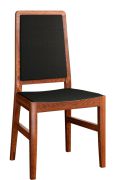Sedia da pranzo "Postira" 50 | Noce e nero | Design moderno | 95 x 55 x 46 cm