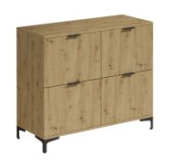 Cassettiera "Kandalica" 02 | Rovere Artisan | 110 x 100 x 40 cm | Design moderno e funzionale