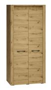 Armadio a battente Glostrup 01 rovere | 200x92x55 cm | 2 ante, 5 scomparti, stile moderno