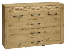 Cassettiera Glostrup 07 rovere | 94 x 138 x 40 cm | 2 ante, 4 cassetti, 4 scomparti | Design moderno
