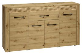 Cassettiera Glostrup 08 rovere | 94 x 165 x 40 cm | 4 ante, 1 cassetto, 6 scomparti