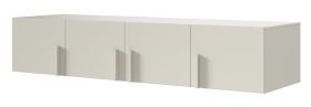 Estensione per armadio Edegem 01 | 200 x 61 x 40 cm | colore: cashmere | 4 ante | 3 scomparti | bordi in ABS