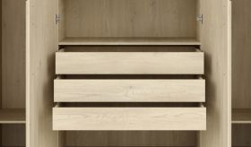 Cassetti per armadio Edegem 01 | 3 pezzi | Colore: rovere Cremona