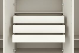 Cassettiera per armadio Edegem 01 | 3 pezzi | Colore: cashmere