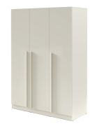 Armadio ad ante battenti | Armadio a 3 ante | colore: cashmere | 1 asta appendiabiti | 150 x 61 x 210 cm | 6 ripiani | Bordi in ABS | Edegem 02