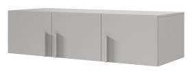 Estensione per armadio Edegem 02 | colore: grigio platino | 3 ante | 2 scomparti | bordi ABS | 150 x 61 x 40 cm