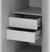 Cassetti per armadio Edegem 02 | 2 pezzi | Colore: grigio platino