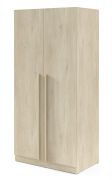 Armadio | 2 ante | Bordi in ABS | 1 asta appendiabiti | 7 scomparti | 100 x 61 x 210 cm | Edegem 03 | Colore: rovere Cremona | Armadio con ante a cerniera