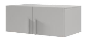 Top per armadio Edegem 03 | Bordi in ABS | Colore: grigio platino | 100 x 61 x 40 cm | 2 ante | 1 scomparto grande