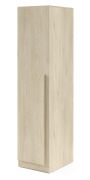 Armadio | colore: rovere Cremona | un'anta | 4 ripiani | 50 x 61 x 210 cm | bordi in ABS | 1 asta appendiabiti | Edegem 05 | armadio ad ante battenti