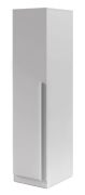 Armadio | colore: grigio platino | un'anta | 4 ripiani | 50 x 61 x 210 cm | bordi in ABS | 1 asta appendiabiti | Edegem 05 | armadio ad ante battenti