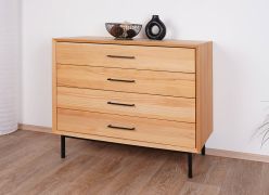 Comò Kumeu 30 in faggio massiccio oliato - Dimensioni: 80 x 97 x 45 cm (A x L x P)