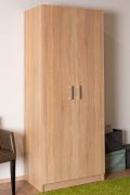 Armadio a battente Plata 06 | Rovere Sonoma | 201 x 80 x 53 cm | Design moderno e robusto