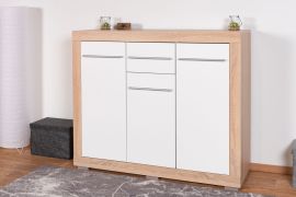Cassettiera Madryn 07 | Rovere Sonoma e Bianco | 100 x 120 x 40 cm | Design moderno e capiente