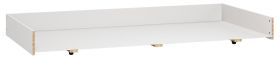 Cassettone estraibile per letto singolo | Bianco | 21 x 197 x 86 cm | Pratico spazio salvaspazio