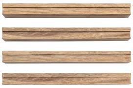 Profili in legno di faggio naturali per mobili TV | Set 4 pezzi | Perfetta armonia e personalizzazione