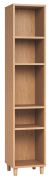 Scaffale Arbolita 01 in rovere | 195 x 39 x 38 cm | Design moderno | 5 scomparti regolabili