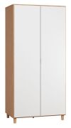 Armadio 2 ante Arbolita 17 | rovere/bianco | 195 x 93 x 57 cm | LED | soft close