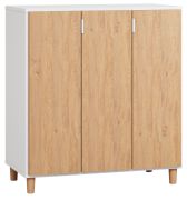 Credenza moderna Arbolita 32 | Bianco e rovere | 100 x 90 x 47 cm | Design compatto e funzionale