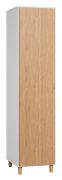 Armadio 1 anta Arbolita 38 | Bianco/Rovere | 195 x 47 x 57 cm | LED e Soft Close