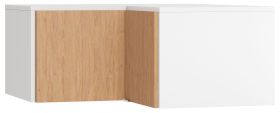 Modulo angolare per armadio Arbolita 40 | Bianco e rovere | 45 x 102 x 104 cm | Design moderno