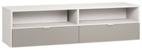 Mobile porta TV Bellaco 36 | Bianco/Grigio | 49 x 180 x 47 cm | Design minimalista e funzionale
