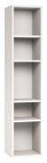 Scaffale Bellaco 47 bianco | 187 x 39 x 38 cm | Design moderno e funzionale | 5 scomparti regolabili