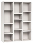 Scaffale Bellaco 49 bianco | 151 x 112 x 38 cm | Design moderno e funzionale | 12 scomparti regolabili