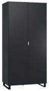 Armadio 2 ante "Chiflero" 13 nero | 195 x 93 x 57 cm | Design moderno | Soft touch | LED integrato