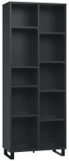 Scaffale Chiflero 23 nero | 195 x 76 x 38 cm | Design moderno e laccatura soft touch