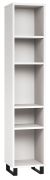Scaffale alto bianco "Chiflero" 47 | 195 x 39 x 38 cm | 5 scomparti regolabili | Design moderno