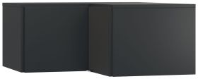 Modulo angolare nero Chiflero | 45 x 102 x 104 cm | Design moderno e laccatura soft touch