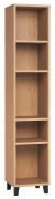 Scaffale "Leoncho" 23 in rovere | 195 x 39 x 38 cm | Design moderno e finitura soft touch