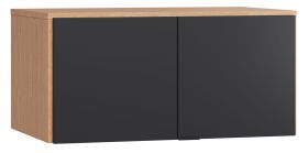Modulo armadio 2 ante Leoncho 13 | Rovere e nero | 45 x 93 x 57 cm | Soft touch