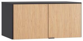 Modulo armadio 2 ante Leoncho 39 | Nero/Rovere | Soft Touch | 45 x 93 x 57 cm