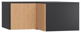 Modulo angolare per armadio Leoncho 40 | nero e rovere | 45 x 102 x 104 cm | laccatura soft touch