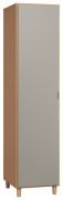 Armadio 1 anta Nanez 12 | Rovere/Grigio | 195 x 47 x 57 cm | Design compatto e moderno
