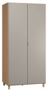 Armadio 2 ante Nanez 14 | Rovere e grigio | 195 x 93 x 57 cm | Design moderno e funzionale