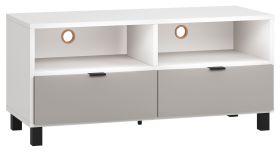 Mobile TV Pantanoso 10 | Bianco/Grigio | 56 x 120 x 47 cm | Design moderno e funzionale