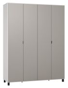 Armadio guardaroba Pantanoso 15 | Ante battenti | Bianco/Grigio | 239 x 185 x 57 cm | Design moderno e praticità